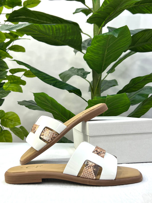 Mules Solena Blanc
